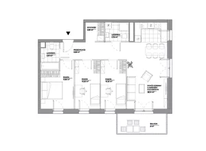 4 pokoje, mieszkanie 80,96 m², piętro 1, oferta nr A/127, Architektów, Wrocław, Al. Architektów 22-30