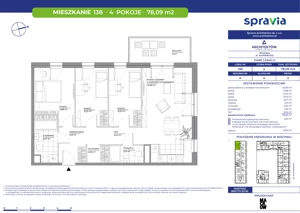 4 pokoje, mieszkanie 78,09 m², piętro 2, oferta nr A/138, Architektów, Wrocław, Al. Architektów 22-30