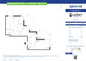 4 pokoje, mieszkanie 83,42 m², piętro 2, oferta nr 28/83, Leśny Marcelin, Poznań, Grunwald, Junikowo, ul. Jeleniogórska