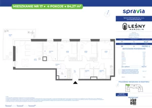 4 pokoje, mieszkanie 84,27 m², piętro 2, oferta nr 28/17, Leśny Marcelin, Poznań, Grunwald, Junikowo, ul. Jeleniogórska