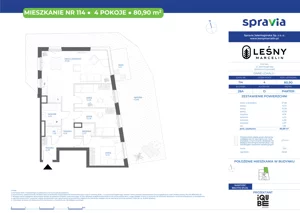 4 pokoje, mieszkanie 80,90 m², parter, oferta nr 28A/114, Leśny Marcelin, Poznań, Grunwald, Junikowo, ul. Jeleniogórska