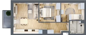 3 pokoje, mieszkanie 51,12 m², piętro 5, oferta nr B1/75, Osiedle Bokserska 2, Warszawa, Ursynów, Wyczółki, ul. Bokserska 73A