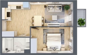 2 pokoje, mieszkanie 36,78 m², piętro 1, oferta nr 30/15, Osiedle Dolina Prądnika, Kraków, Prądnik Biały, ul. Glogera 30 i 30 A