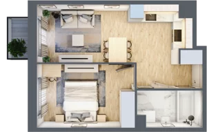 2 pokoje, mieszkanie 36,73 m², piętro 1, oferta nr 30/20, Osiedle Dolina Prądnika, Kraków, Prądnik Biały, ul. Glogera 30 i 30 A