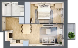 2 pokoje, mieszkanie 35,13 m², piętro 2, oferta nr 30/24, Osiedle Dolina Prądnika, Kraków, Prądnik Biały, ul. Glogera 30 i 30 A