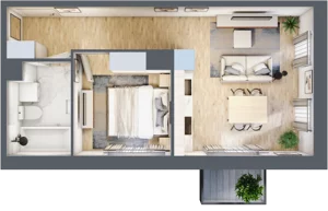 2 pokoje, mieszkanie 37,12 m², piętro 2, oferta nr 30/27, Osiedle Dolina Prądnika, Kraków, Prądnik Biały, ul. Glogera 30 i 30 A