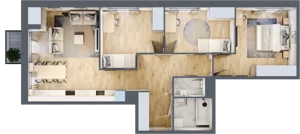 4 pokoje, mieszkanie 76,63 m², piętro 2, oferta nr 30/33, Osiedle Dolina Prądnika, Kraków, Prądnik Biały, ul. Glogera 30 i 30 A