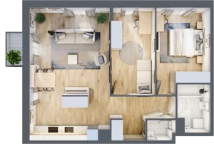 3 pokoje, mieszkanie 67,32 m², piętro 3, oferta nr 30/39, Osiedle Dolina Prądnika, Kraków, Prądnik Biały, ul. Glogera 30 i 30 A