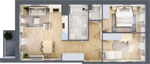 3 pokoje, mieszkanie 57,61 m², piętro 1, oferta nr 30A/58, Osiedle Dolina Prądnika, Kraków, Prądnik Biały, ul. Glogera 30 i 30 A