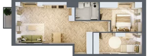 3 pokoje, apartament 64,90 m², piętro 2, oferta nr 24/104, Ogrody Nałkowskiej, Poznań, Ogrody, ul. Nałkowskiej 24, 26