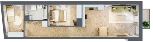 3 pokoje, mieszkanie 56,72 m², piętro 2, oferta nr 24/109, Ogrody Nałkowskiej, Poznań, Ogrody, ul. Nałkowskiej 24, 26