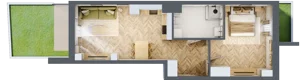 2 pokoje, apartament 46,84 m², parter, oferta nr 26/82, Ogrody Nałkowskiej, Poznań, Ogrody, ul. Nałkowskiej 24, 26