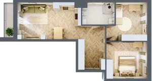 3 pokoje, apartament 61,53 m², piętro 1, oferta nr 26/87, Ogrody Nałkowskiej, Poznań, Ogrody, ul. Nałkowskiej 24, 26