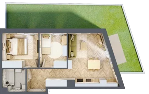3 pokoje, apartament 48,73 m², parter, oferta nr 26/85, Ogrody Nałkowskiej, Poznań, Ogrody, ul. Nałkowskiej 24, 26