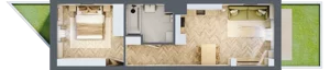 2 pokoje, mieszkanie 36,32 m², piętro 2, oferta nr 26/18, Ogrody Nałkowskiej, Poznań, Ogrody, ul. Nałkowskiej 24, 26