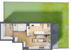 1 pokój, mieszkanie 51,76 m², parter, oferta nr 1/27, Osiedle Motiff, Warszawa, Ursus, Skorosze, ul. Tomcia Palucha 33