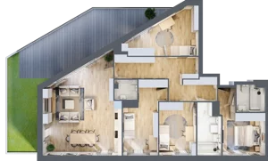5 pokoi, mieszkanie 119,40 m², piętro 6, oferta nr 1/25, Osiedle Motiff, Warszawa, Ursus, Skorosze, ul. Tomcia Palucha 33