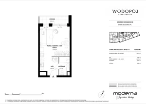 1 pokój, mieszkanie 32,17 m², piętro 2, oferta nr 02.12, WODOPÓJ, Gdańsk, Śródmieście, ul. Wodopój 5 