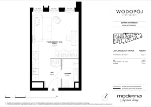 1 pokój, mieszkanie 32,52 m², piętro 7, oferta nr 07.09, WODOPÓJ, Gdańsk, Śródmieście, ul. Wodopój 5 