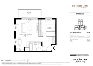 2 pokoje, mieszkanie 51,81 m², piętro 4, oferta nr 403, Chronos na Woli, Warszawa, Wola, Mirów, Al. Solidarności 153