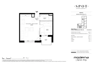 2 pokoje, apartament 43,95 m², piętro 2, oferta nr A.2.8, SPOT, Sopot, Świemirowo, ul. Aleja Niepodległości 635/637