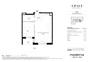 2 pokoje, apartament 49,05 m², parter, oferta nr C.0.5, SPOT, Sopot, Świemirowo, ul. Aleja Niepodległości 635/637