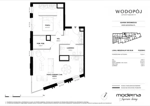 2 pokoje, mieszkanie 72,02 m², piętro 8, oferta nr 08.06, WODOPÓJ, Gdańsk, Śródmieście, ul. Wodopój 5 