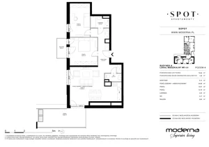 3 pokoje, apartament 79,90 m², piętro 4, oferta nr A.4.4, SPOT, Sopot, Świemirowo, ul. Aleja Niepodległości 635/637
