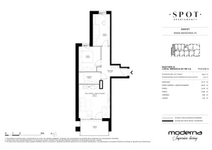 3 pokoje, apartament 56,31 m², piętro 2, oferta nr B.2.8, SPOT, Sopot, Świemirowo, ul. Aleja Niepodległości 635/637