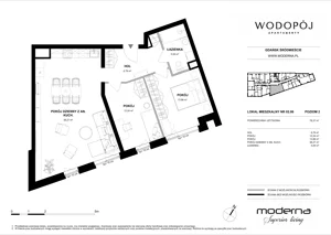 3 pokoje, mieszkanie 78,37 m², piętro 2, oferta nr 02.06, WODOPÓJ, Gdańsk, Śródmieście, ul. Wodopój 5 