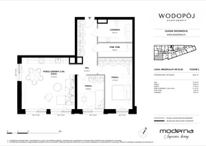 3 pokoje, mieszkanie 86,57 m², piętro 2, oferta nr 02.08, WODOPÓJ, Gdańsk, Śródmieście, ul. Wodopój 5 