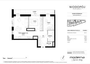 3 pokoje, mieszkanie 58,81 m², piętro 2, oferta nr 02.10, WODOPÓJ, Gdańsk, Śródmieście, ul. Wodopój 5 