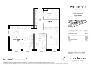 3 pokoje, mieszkanie 86,57 m², piętro 3, oferta nr 03.08, WODOPÓJ, Gdańsk, Śródmieście, ul. Wodopój 5 