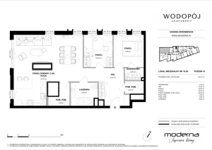 3 pokoje, mieszkanie 92,47 m², piętro 10, oferta nr 10.06, WODOPÓJ, Gdańsk, Śródmieście, ul. Wodopój 5 