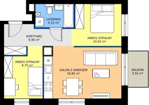 1 pokój, mieszkanie 48,89 m², piętro 1, oferta nr 281, Jurowiecka 22, Białystok, Sienkiewicza, ul. Jurowiecka 22