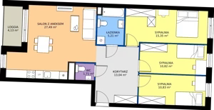 4 pokoje, mieszkanie 84,39 m², piętro 2, oferta nr 157, Jurowiecka 22, Białystok, Sienkiewicza, ul. Jurowiecka 22
