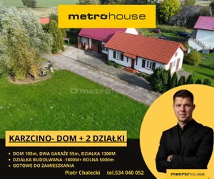 Dom wolnostojący 105,00 m², Karzcino, Sprzedaż