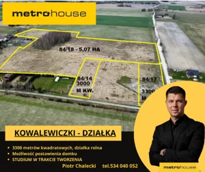Działka 3 300,00 m², Kowalewiczki, Sprzedaż