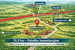 Działka 135 000,00 m², Nowy Drzewicz, Sprzedaż