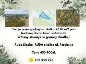 Działka 2 670,00 m², Ruda Śląska, Porębska, Sprzedaż