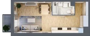 1 pokój, apartament inwestycyjny 32,52 m², piętro 2, oferta nr G119, Let's Sea Baltic Park II etap, Gąski, ul. Nadbrzeżna 52C