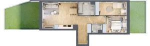 3 pokoje, mieszkanie 64,07 m², parter, oferta nr D118, Osiedle Witaj etap II, Poznań, Naramowice, Naramowice, ul. Bielicowa