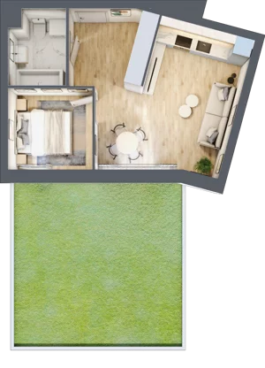 2 pokoje, mieszkanie 39,75 m², parter, oferta nr D116, Osiedle Witaj etap II, Poznań, Naramowice, Naramowice, ul. Bielicowa
