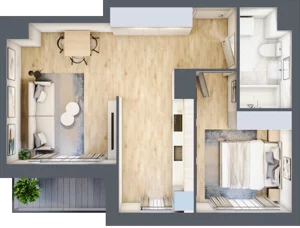 2 pokoje, mieszkanie 46,95 m², piętro 5, oferta nr L214, Osiedle Witaj etap II, Poznań, Naramowice, Naramowice, ul. Bielicowa