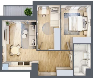 3 pokoje, mieszkanie 52,51 m², piętro 4, oferta nr M248, Osiedle Witaj etap II, Poznań, Naramowice, Naramowice, ul. Bielicowa