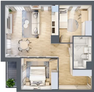 3 pokoje, mieszkanie 58,32 m², piętro 3, oferta nr L205, Osiedle Witaj etap II, Poznań, Naramowice, Naramowice, ul. Bielicowa