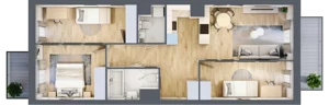 4 pokoje, mieszkanie 69,62 m², piętro 3, oferta nr K177, Osiedle Witaj etap II, Poznań, Naramowice, Naramowice, ul. Bielicowa
