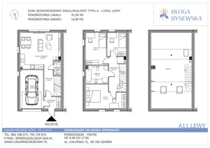 Dom 108,84 m², oferta nr A11.LEWY, Błoga Bysewska etap II, Gdańsk, Kokoszki, ul. Geologów 