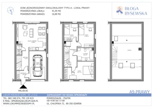 Dom 108,84 m², oferta nr A9.PRAWY, Błoga Bysewska etap II, Gdańsk, Kokoszki, ul. Geologów 