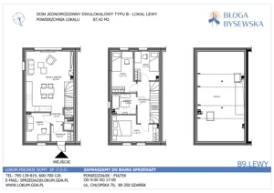 Dom 87,42 m², oferta nr B9.LEWY, Błoga Bysewska etap II, Gdańsk, Kokoszki, ul. Geologów 